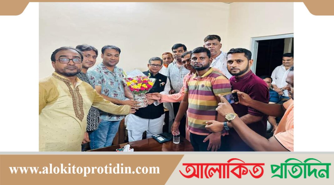 বিমান প্রতিমন্ত্রীর সাথে নব নির্বাচিত কমিটির কুশল বিনিময়