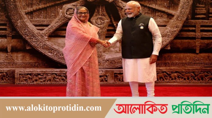 বিশ্বনেতাদের বরণ করছেন মোদি