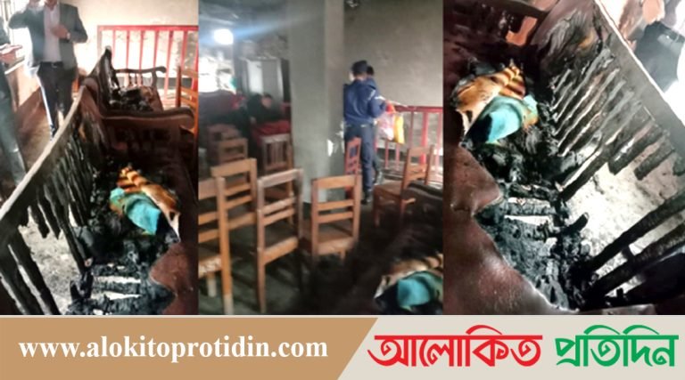 পাইকগাছায় ম্যাজিস্ট্রেট আদালতের এজলাস কক্ষে আগুন