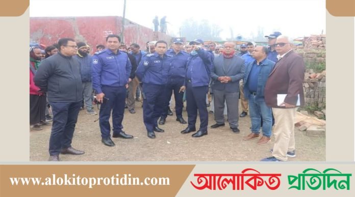  পলাশবাড়ী ইজতেমা মাঠ পরিদর্শনে পুলিশ সুপার মোঃ কামাল