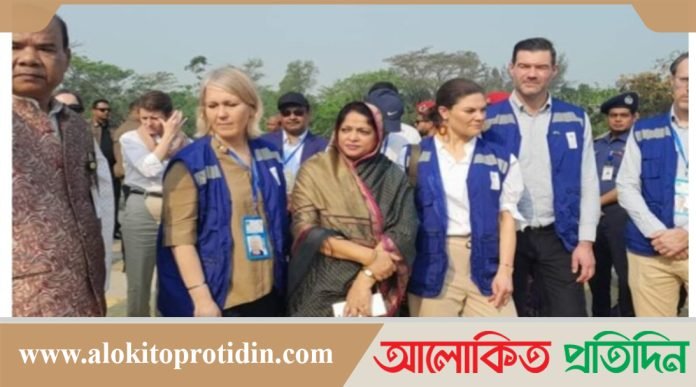 সুইডেনের রাজকন্যা ভিক্টোরিয়ার দ্বীপ উপজেলা হাতিয়ায় পরিদর্শন 