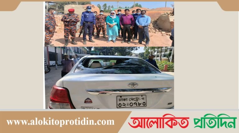 দিনাজপুরে অবৈধ ইটভাটা উচ্ছেদ অভিযান কালে পরিবেশে অধিদপ্তরের গাড়ি ভাঙচুর