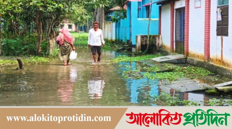 জামালপুর পৌরসভার চারটি এলাকায় জলাবদ্ধতায় জনজীবন বিপর্যস্ত