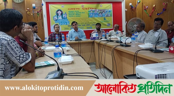 নেত্রকোণায় জরায়ুমুখ ক্যান্সার প্রতিরোধে টিকাদান ক্যাম্পেইন বিষয়ক প্রেস ব্রিফিং