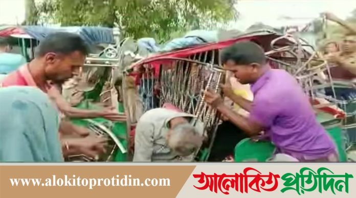 নেত্রকোনার মদনে সিএনজি হ্যান্ডট্রলির সংঘর্ষে নিহত ১,আহত ৪